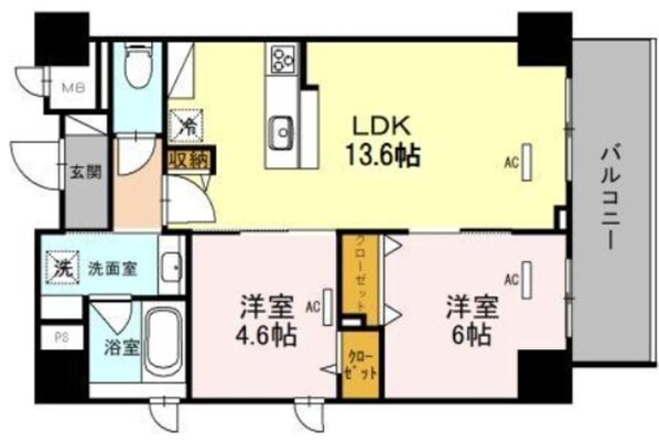 セレーノ北野の物件間取画像